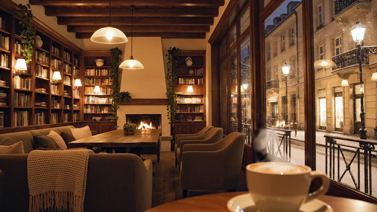 Beautiful Winter Night Jazz Music ⛄ Smooth Jazz Instrumental Music for Deep Focus & Work