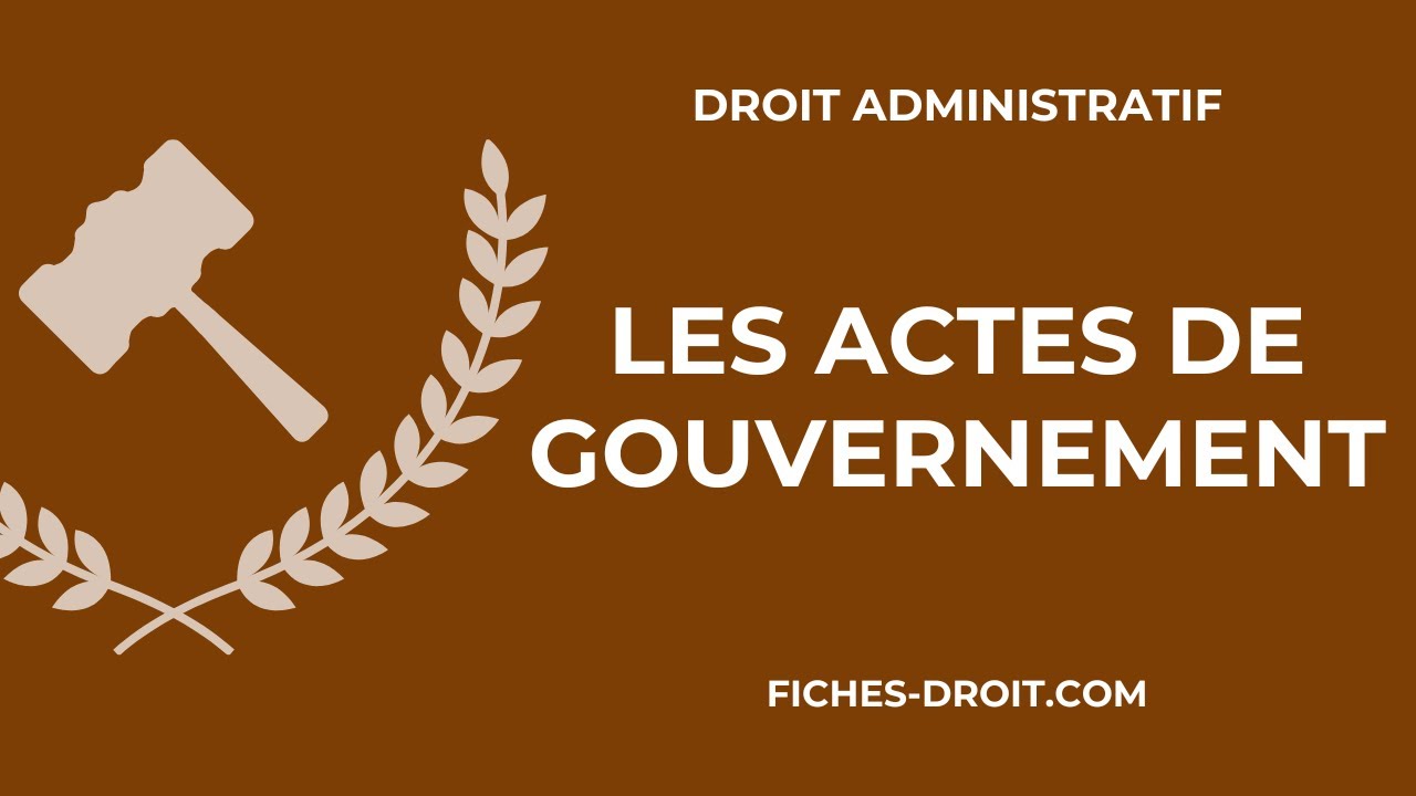 Les actes de gouvernement (en droit administratif)