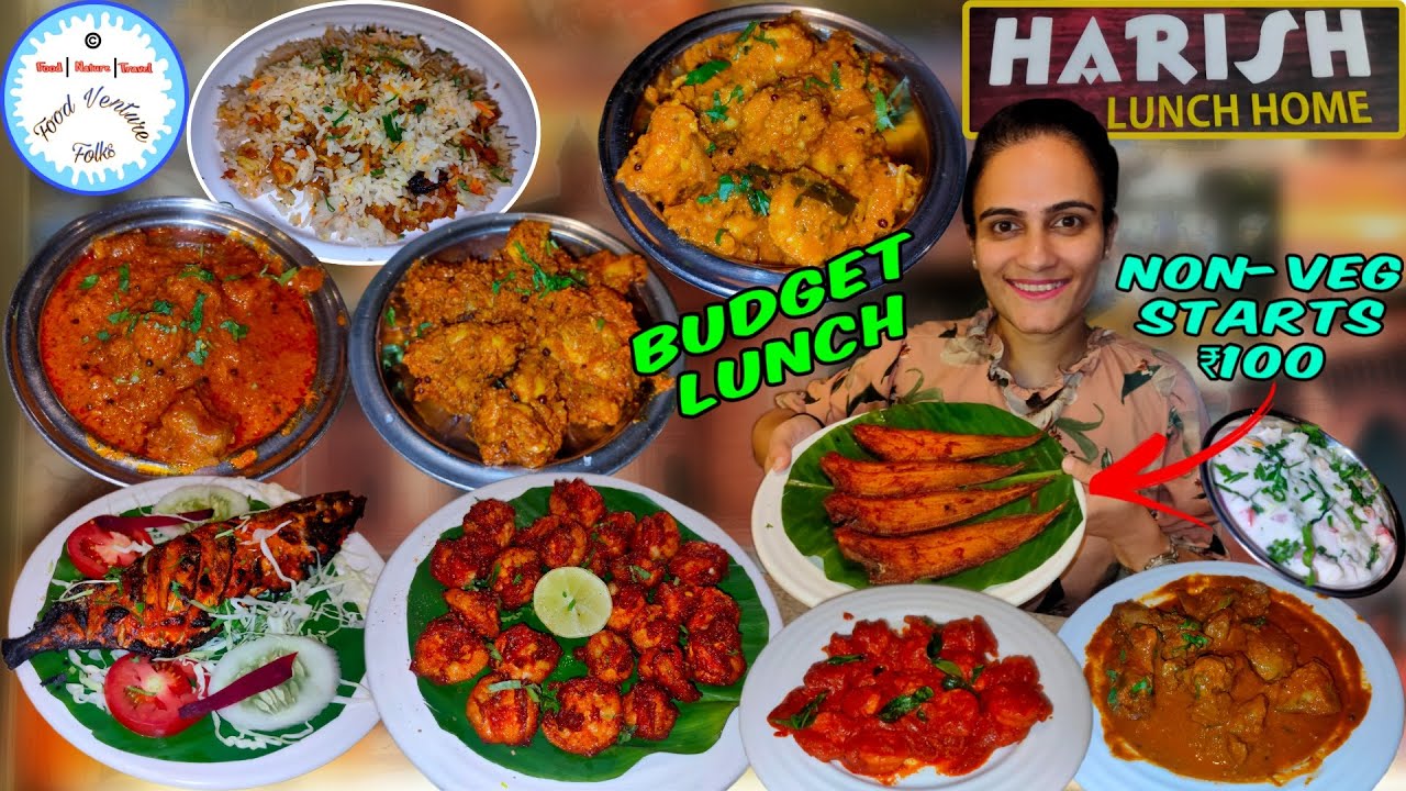 Seafood in BUDGET at Harish Lunch Home | Fish Fry | Fish Masala | Mangalorean Food |Tandoori Biryani