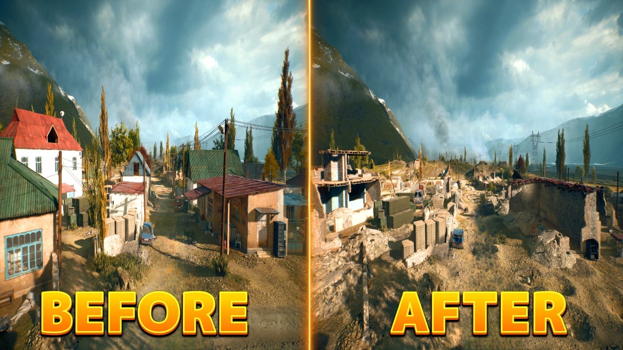 Battlefield 6 Destruction Comparison – MIRAK VALLEY Before & After [PS5 Pro]