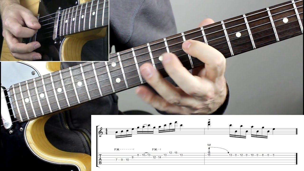 Quick rock ballad lick lesson in C major with TAB