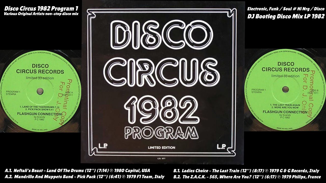 DISCO CIRCUS 1982 PROGRAM LP NON💥STOP DISCO MIX electronic funk soul hi nrg disco '79-'80