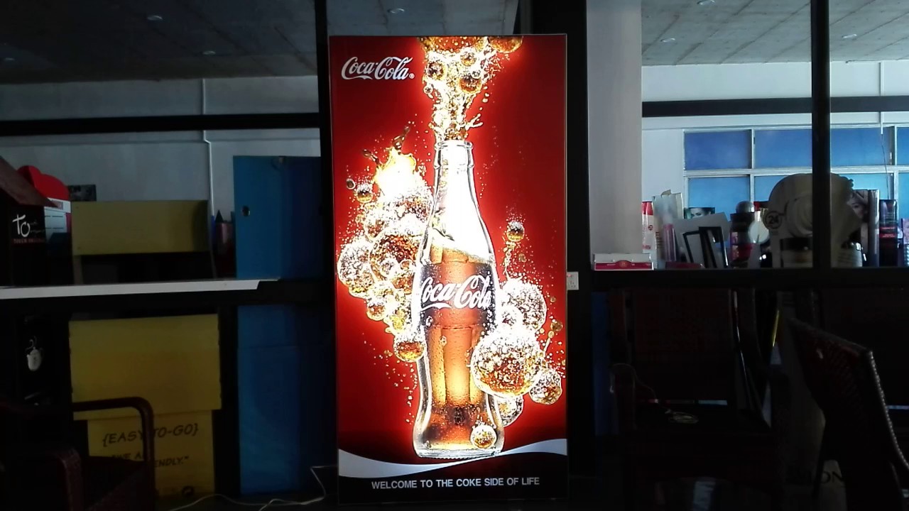 Festive billboard for CocaCola