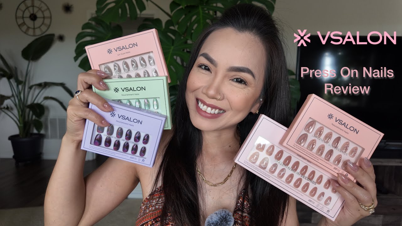 VSALON PRESS ON NAILS ПРИМЕРКА | НАНЕСЕНИЕ | ОБЗОР