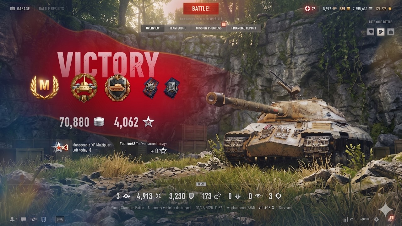 IS-3 &bull; 4.9K DMG &bull; 3.2K Blocked &bull; Full Gameplay