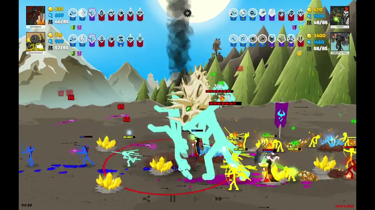 Play 2v2 match with your friends in Stick War Saga part 2