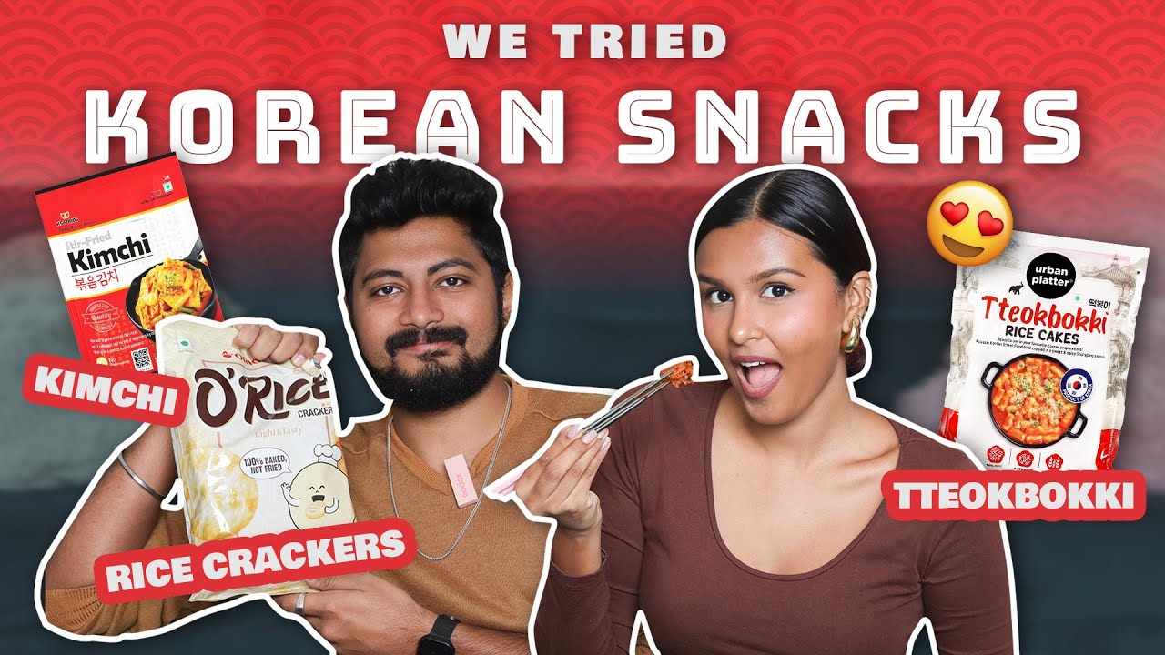 TRYING KOREAN SNACKS😍🍜🍤 / Mridul & Aditya