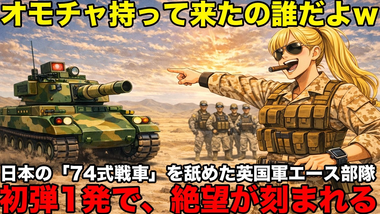「オモチャだろw」日本の74式戦車を舐めた英軍エース部隊、初弾1発で戦線崩壊…180秒の地獄が始まる【海外の反応】