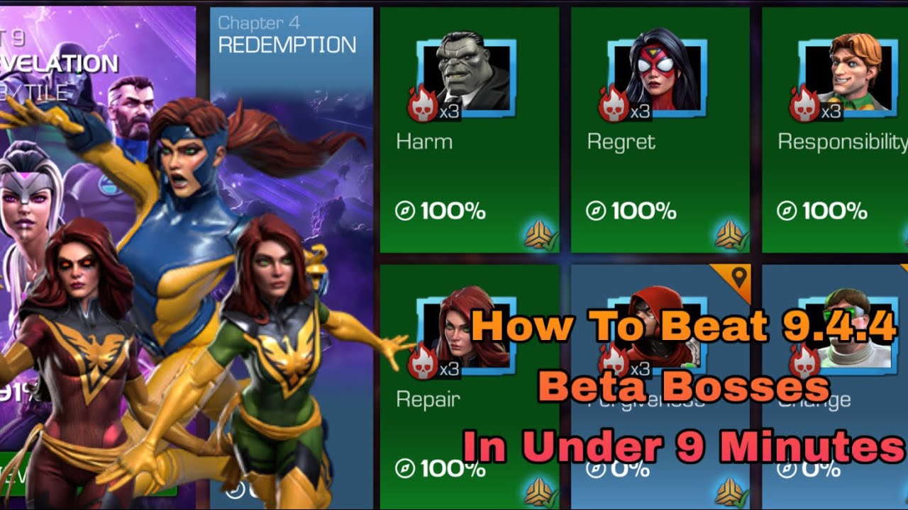 How To Beat All 9.4.4 Beta Bosses | Marvel Contest Of Champions | 