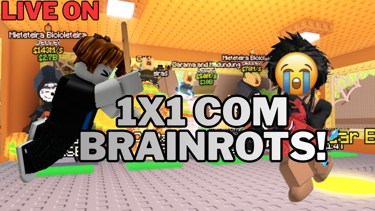 🔥 AO VIVO AGORA! PVP 1v1 + TROCAS INSANAS no ROUBE UM BRAINROT 🔴Live On🔴