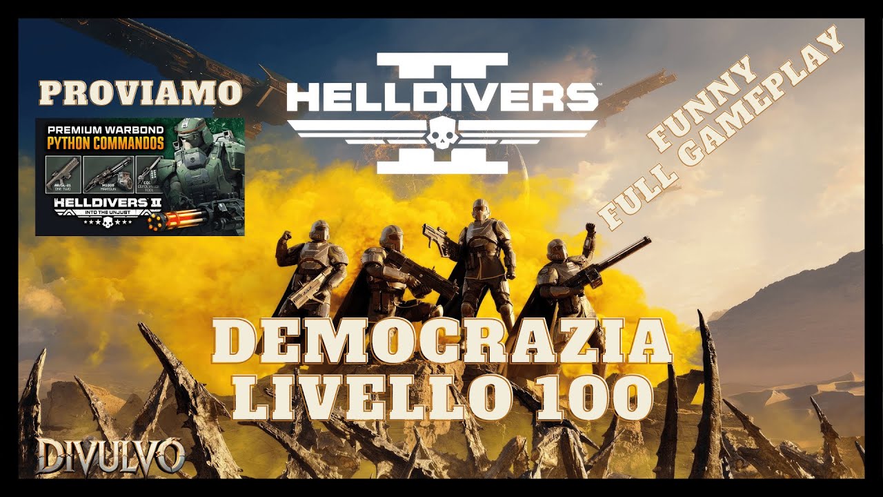 Road to Level 100  Democracy - Funny Gameplay - Nuovo #warbond - #helldivers2italia #helldivers2