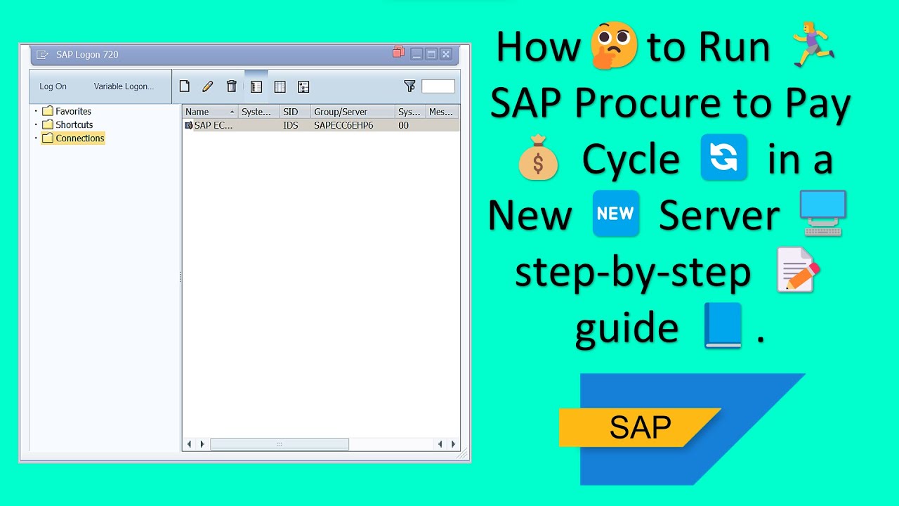 How🤔to Run 🏃&zwj;♀️ SAP Procure to Pay 💰 Cycle 🔄 in a New 🆕 Server 🖥️ step by step 📝 guide 📘