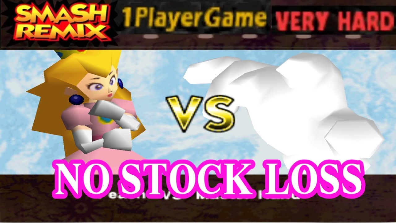 Smash Remix - Classic Mode Gameplay with Peach (VERY HARD) No Stock Loss