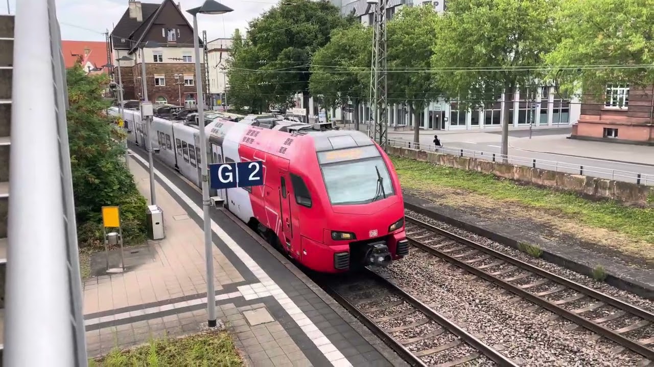 Ankunft RE14 nach Mannheim Hbf am Hauptbahnhof Worms