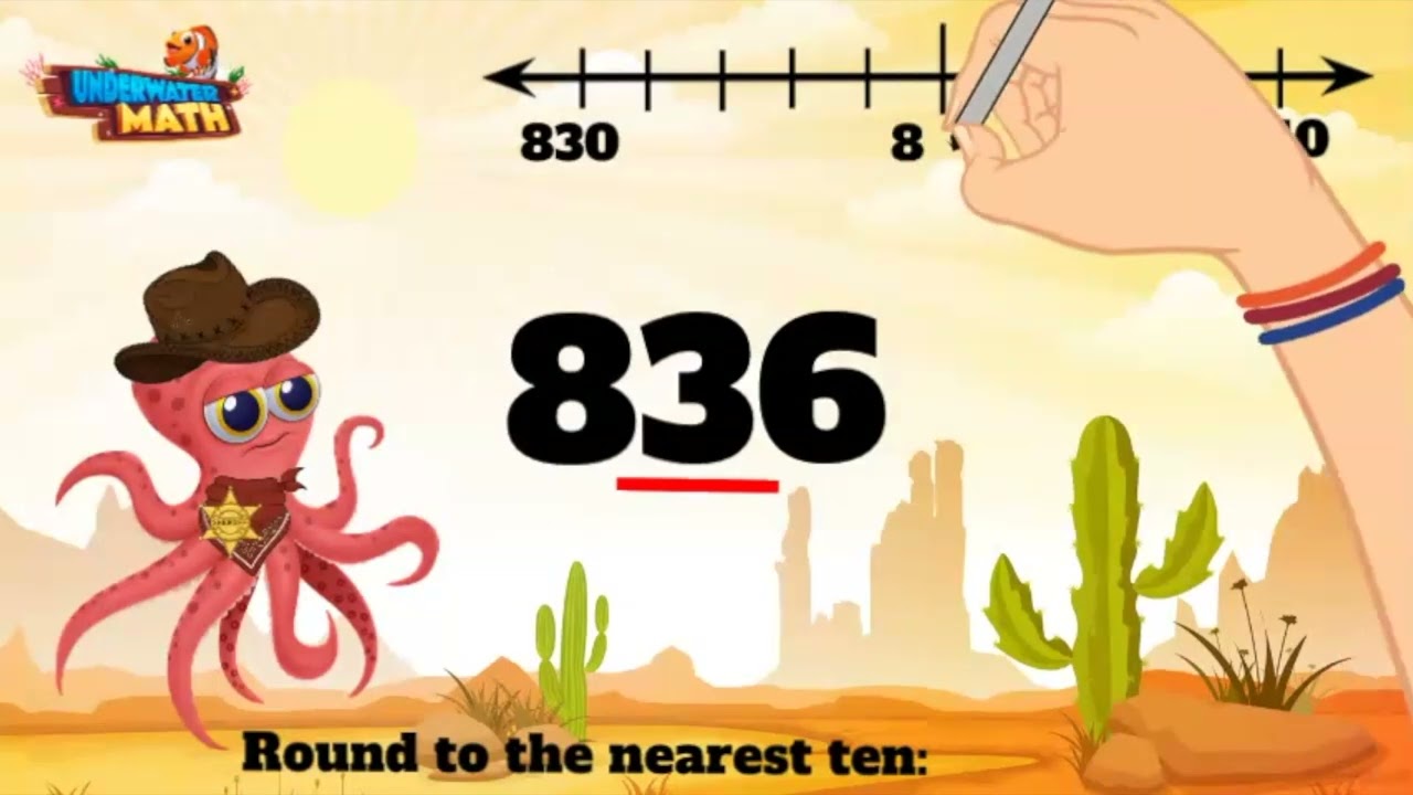 Round Numbers up to 1,000 to the Nearest 10 Using Number Lines | 3rd Grade Math
