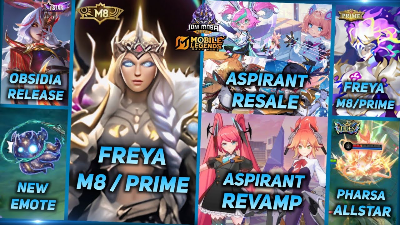 FREYA NEW SKIN M8, REVAMP ASPIRANT & EVENT ASPIRANTS RESALE, OBSIDIA STARLIGHT - MLBB NEW UPDATE