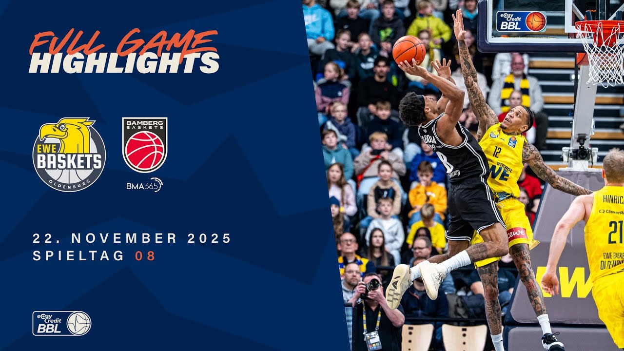 EWE Baskets Oldenburg vs. BMA365 Bamberg Baskets - Full Game Highlights - Spieltag 8, 25/26