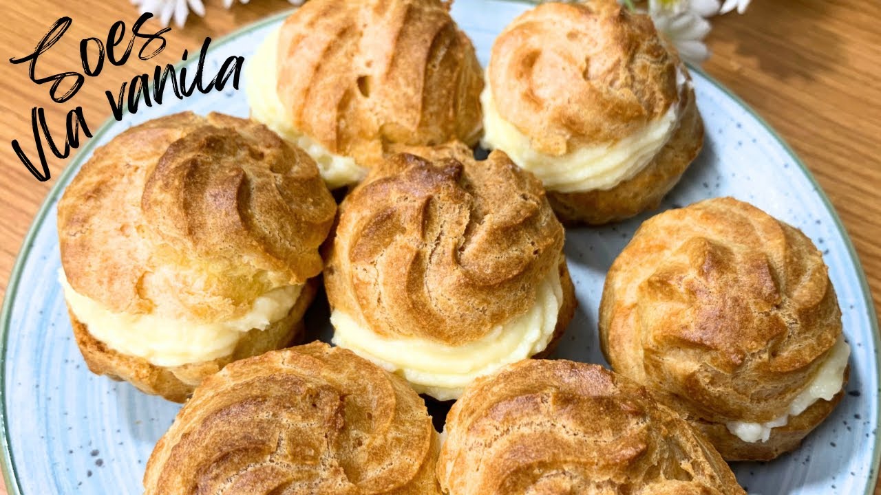 RESEP SOES VLA VANILA . KULIT SOES KOKOH DAN KOPONG ! Enak dan lembut