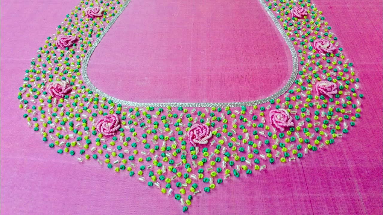 Bullion knot embroidery
