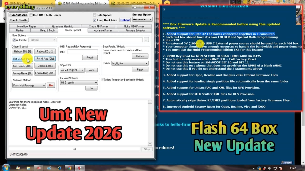 Umt Hang Problam Fix / UMTv2/UMTPro QcFire v13.1 - Samsung, Xiaomi and Major Fixes..