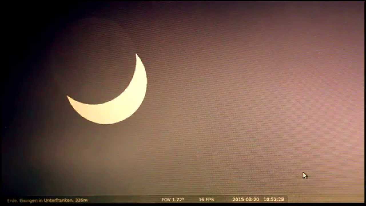 Verlauf der partiellen Sonnenfinsternis am 20. M&auml;rz 2015