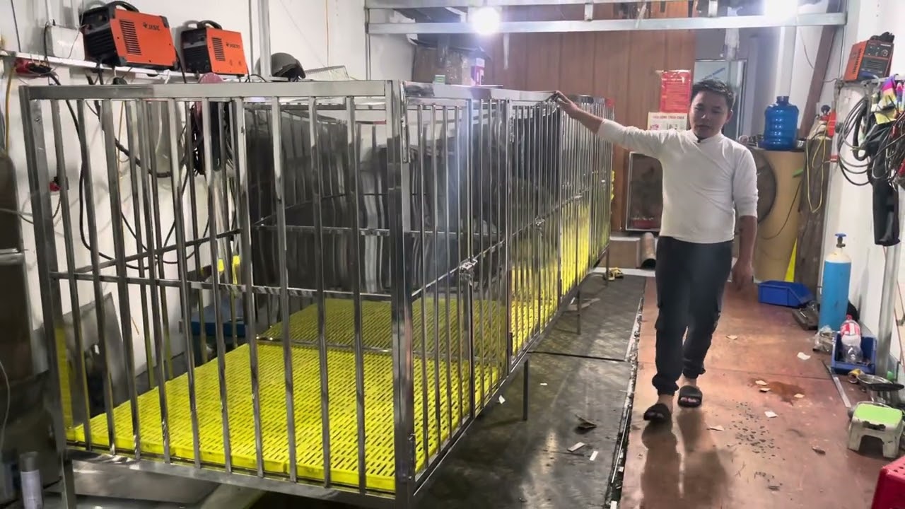 chuồng chó inox lắp ghép