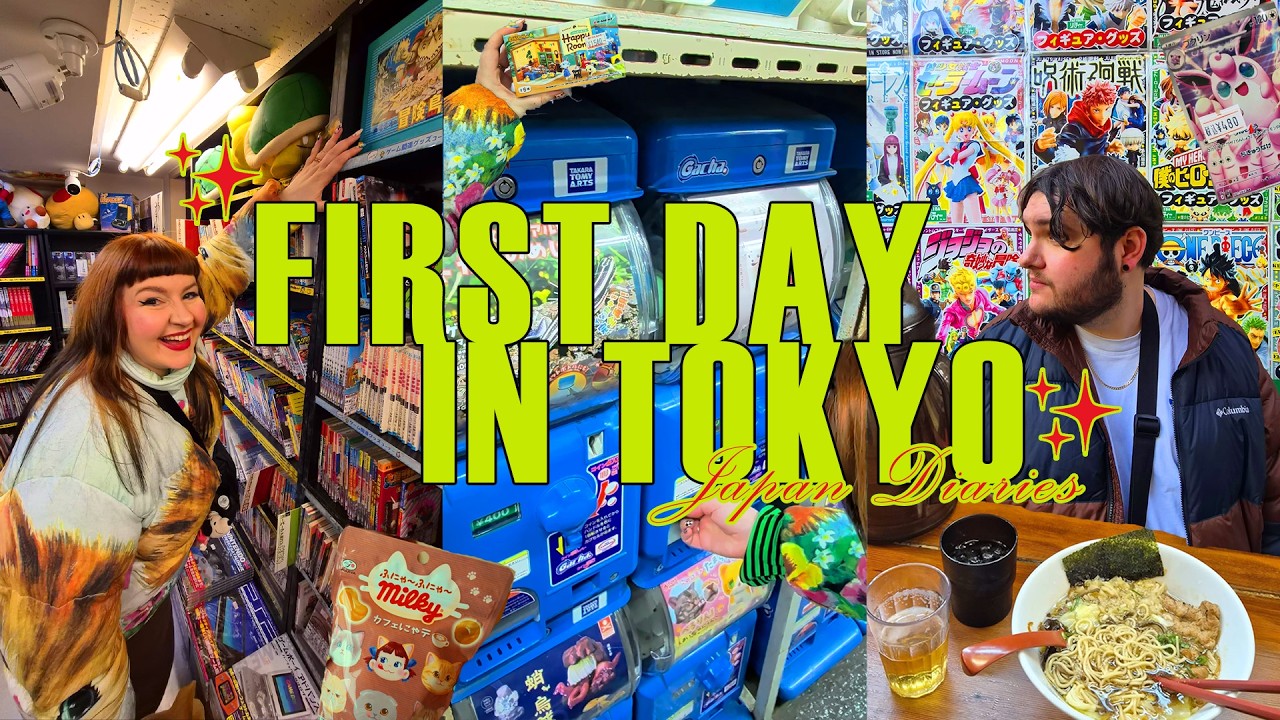 First Time in Tokyo: Pokémon Card Hunting & Retro Finds! | Japan Honeymoon Ep 1 💫✨️