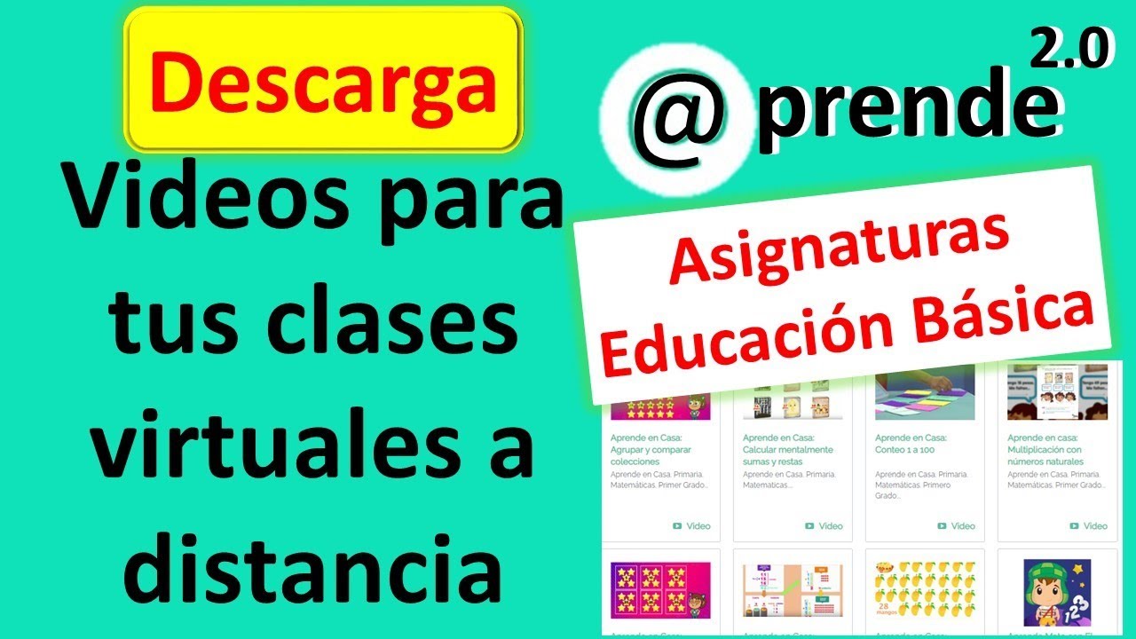 Maestro mx: Descarga videos APRENDE EN CASA 2.0 para tus clases VIRTUALES A DISTANCIA por asignatura