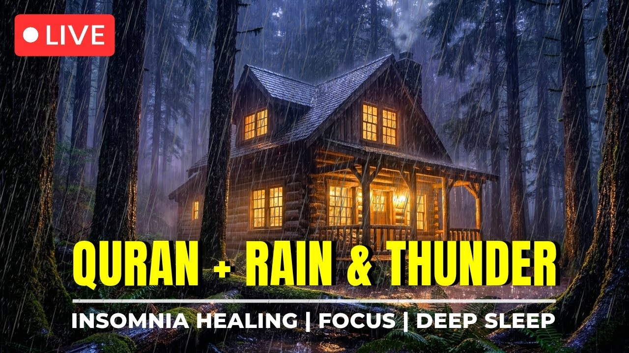 Deep Sleep in Minutes Tonight | Beautiful Quran Recitation with Soft Forest Rain
