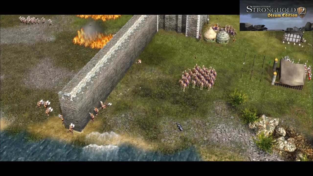 FIGHTING RAIDERS USING MERCENARY HORSE ARCHER | STRONGHOLD 2 SKIRMISH