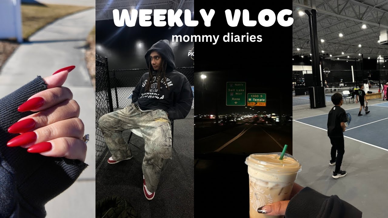 MOMMY DIARIES : Coffee Runs, pickleball, dollar treee finds, February nails, work day