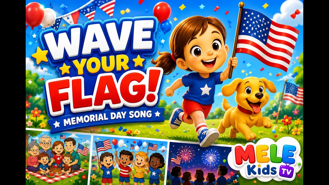 Memorial Day Song - Wave Your Flag | Kids Song for Toddlers & Preschool