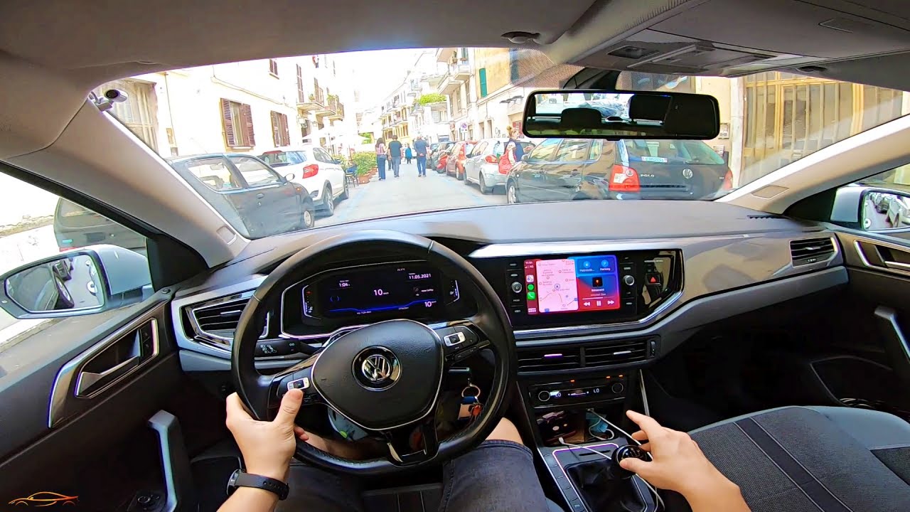Intense Drive Small Streets Car POV Driving / History Town Tivoli Italy