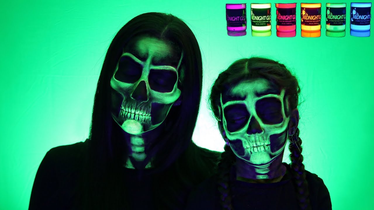 Quick glow in the dark skull halloween tutorial