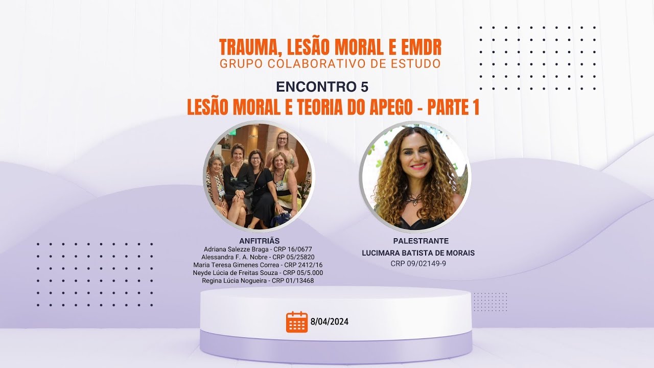 Trauma, Lesão Moral e EMDR - Encontro 5 - Lesão Moral e Teoria do Apego - Parte 1