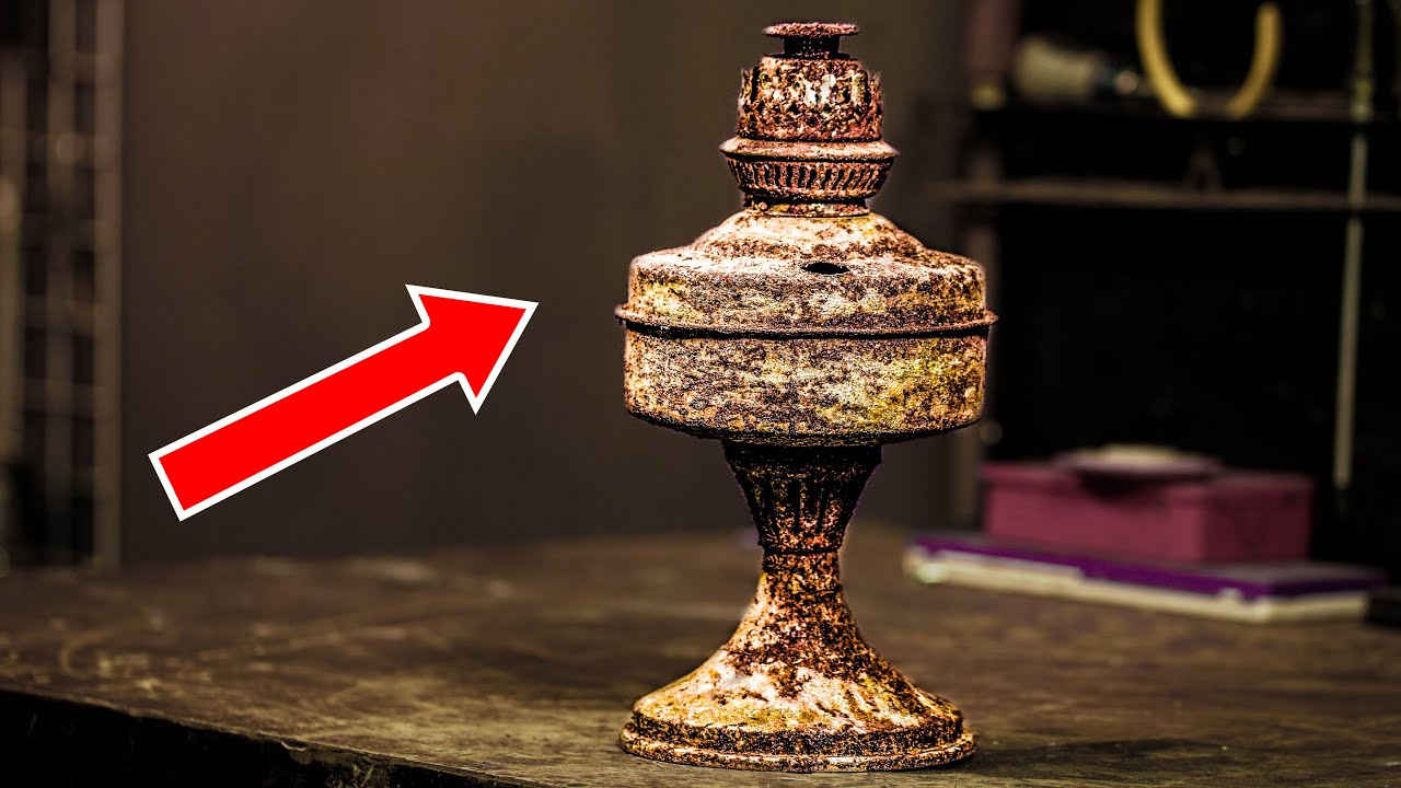 Antique Thang Long Oil Lamp Restoration with AMAZING outcome