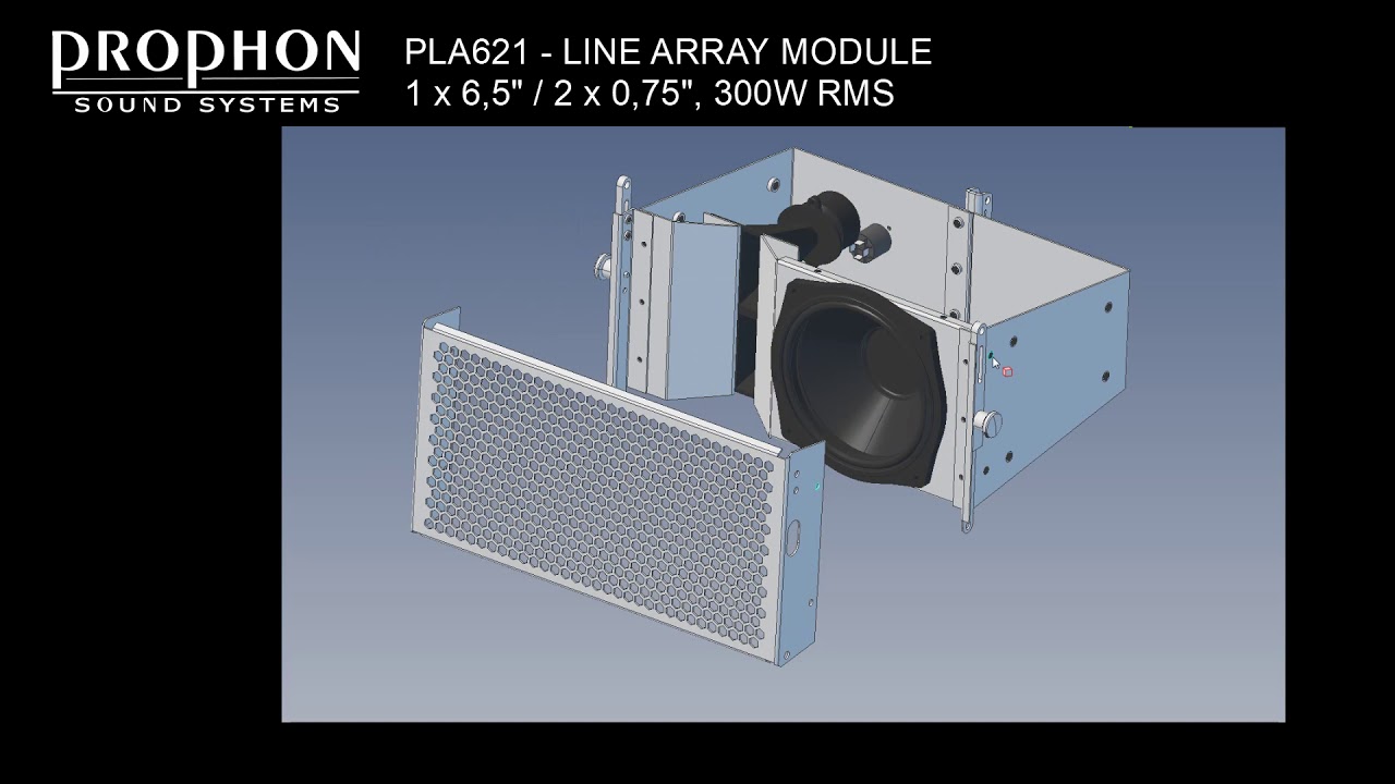 prophon pla621 line array 3D-CAD