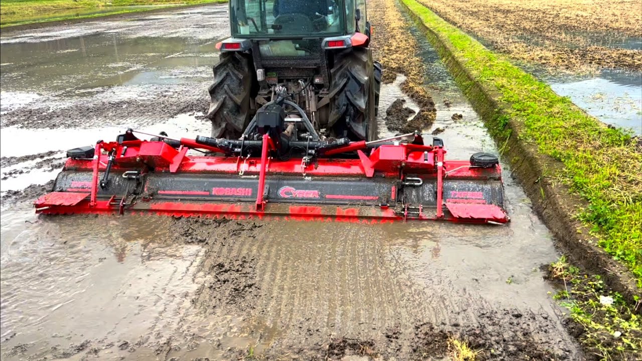 【Kubota KL34】『代掻き作業』TRACTOR WORK Agriculture #現代農業 #automobile #farming