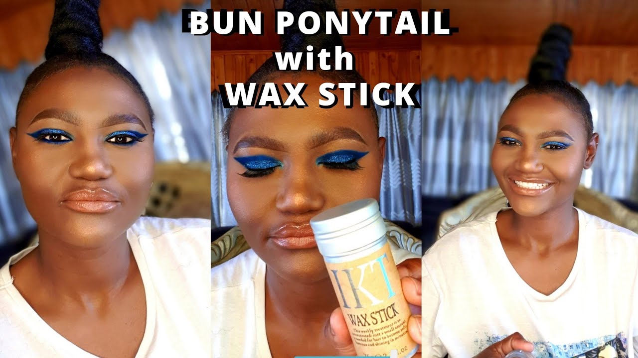 STORYTIME: Damaged Hair + Bun Ponytail with Wax Stick 》 #hairdo #naturalhair 》South African Youtuber