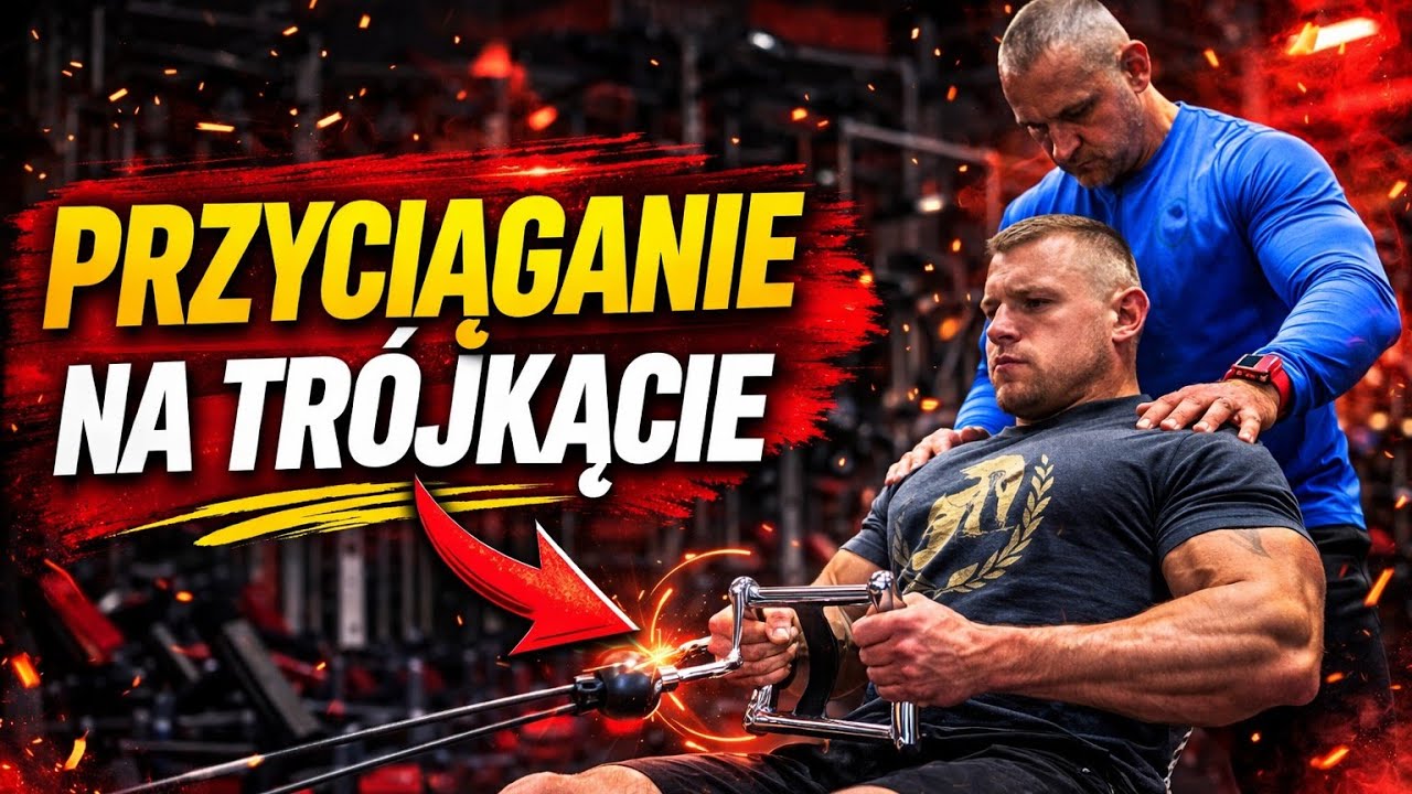 To ćwiczenie buduje GRUBE 💥 PLECY – przyciąganie wyciągu dolnego na trójkącie.