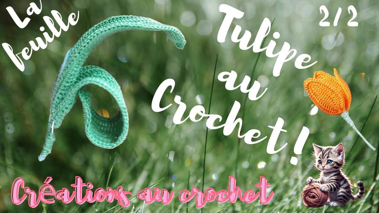 Tutoriel la Tulipe au crochet partie 2/2: la feuille.