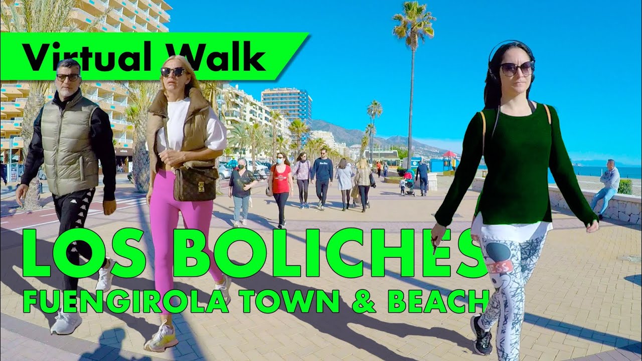 Los Boliches beachfront tour - January 2022 - Los Boliches, Fuengirola 🇪🇸  immersive virtual walk