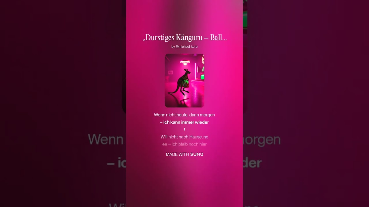 „Durstiges Känguru – Balla Balla im Kopf