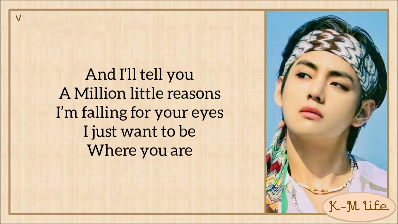 BTS - V 'Chirstmas Tree' (Our Beloved Summer) [Easy Lyrics]