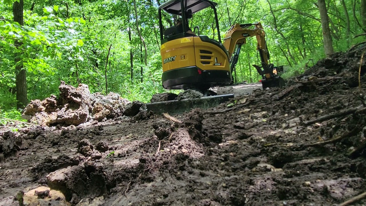 New Sany 26u excavator digging culvert