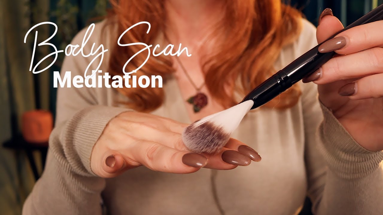 ASMR Body Scan Meditation 💤 Face Brushing, Hand Movements, Whispering