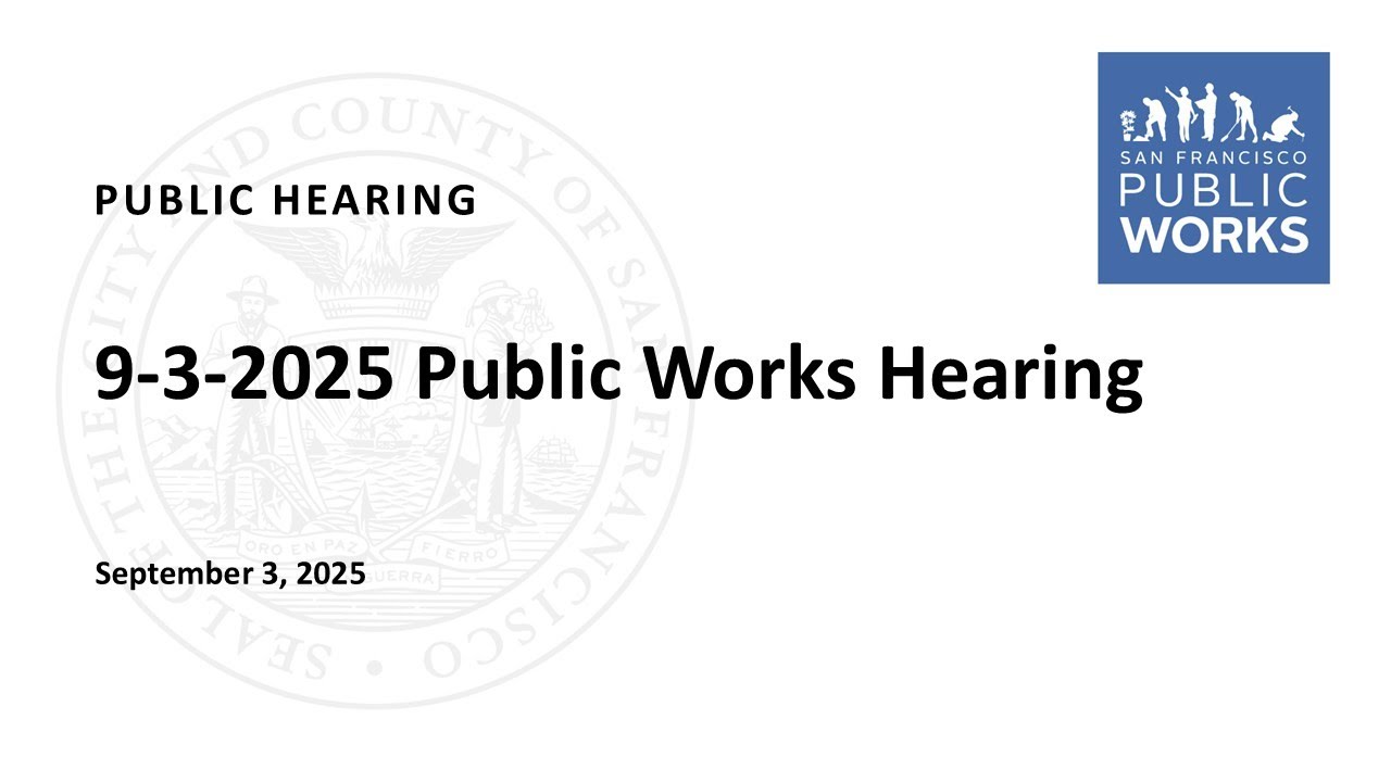 9-3-2025 Public Works Hearing