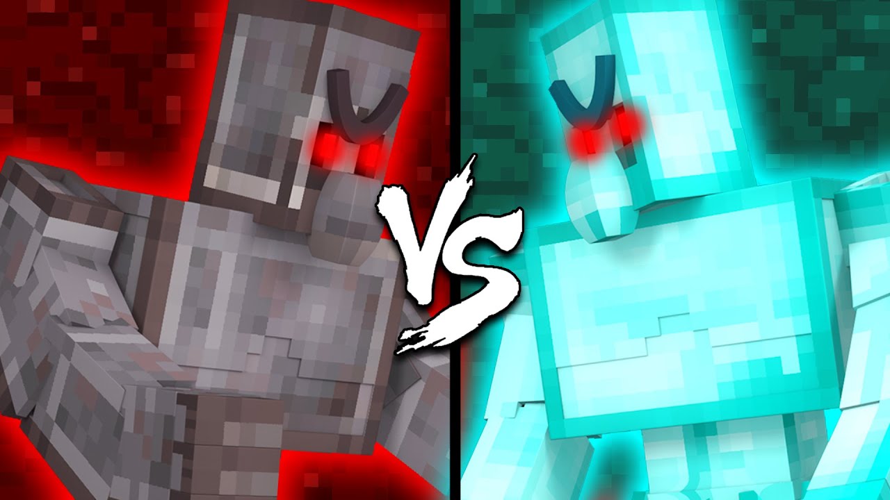 Netherite Golem vs. Diamond Golem - Minecraft