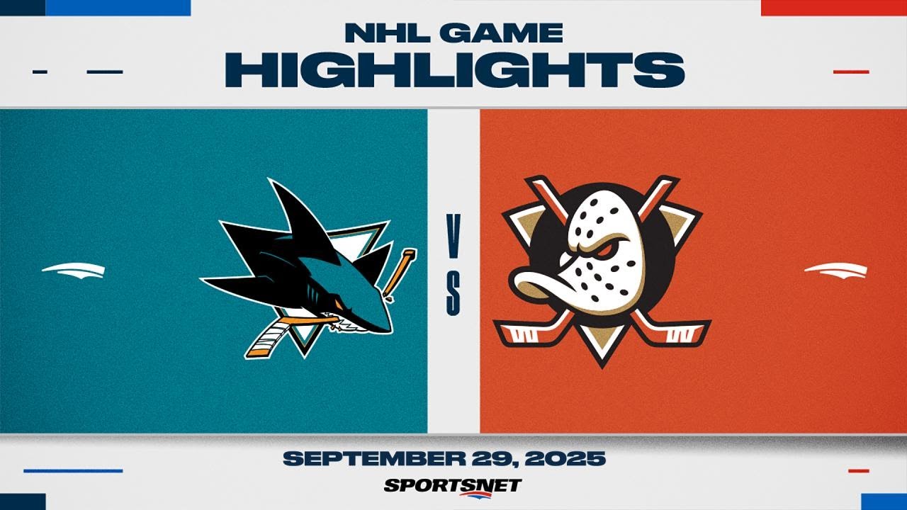 NHL Preseason Highlights | Sharks vs. Ducks - September 29, 2025