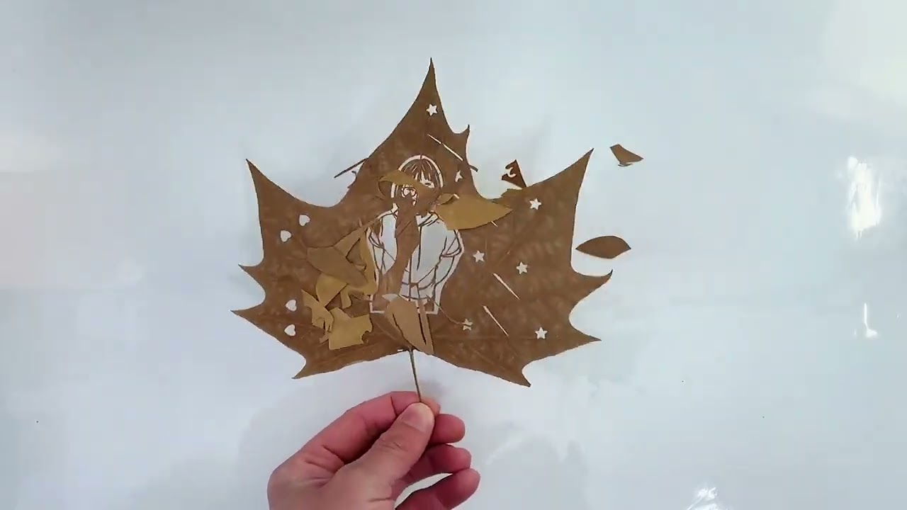 树叶雕刻艺术